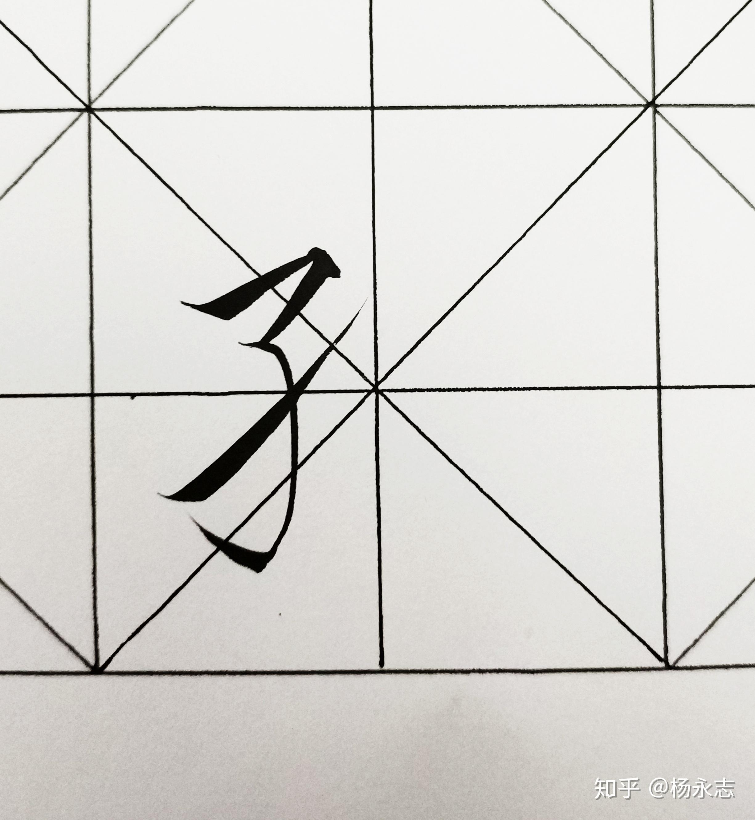 瘦金体基础偏旁之子字旁