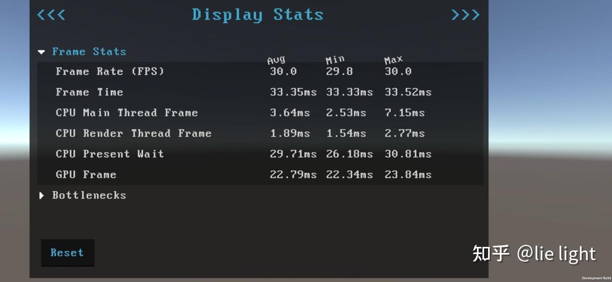 Unity2022 1 display stats 