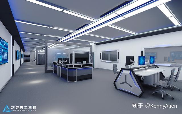科幻办公室装修怎么变得更加通透明亮?-巧夺天工科技