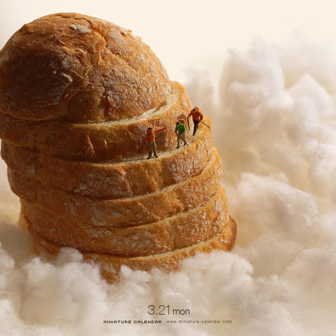 小人国大世界3田中达也创意微距摄影面包饼干等西式美食