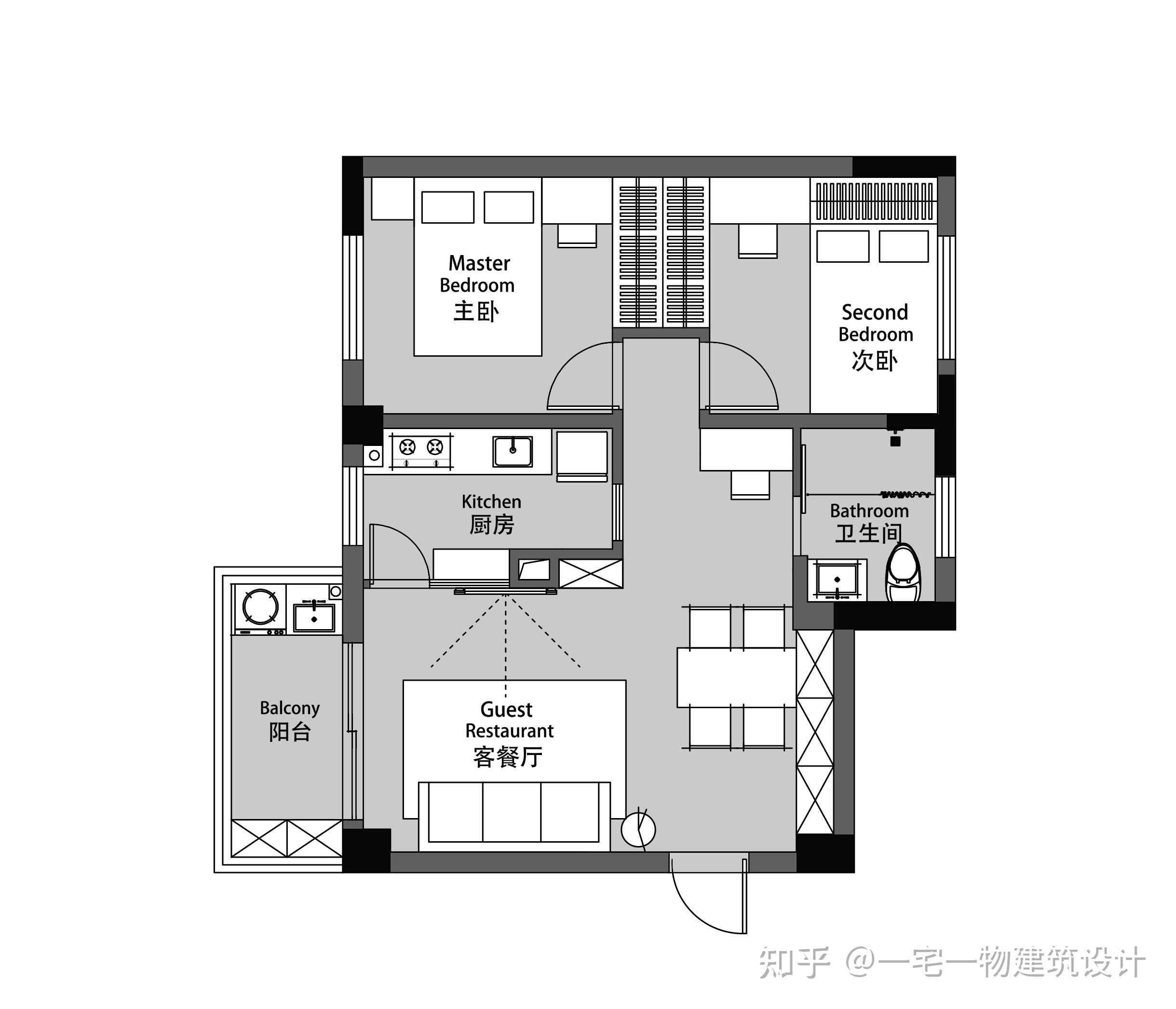 64㎡小户型设计师让每一个角落都用到极致