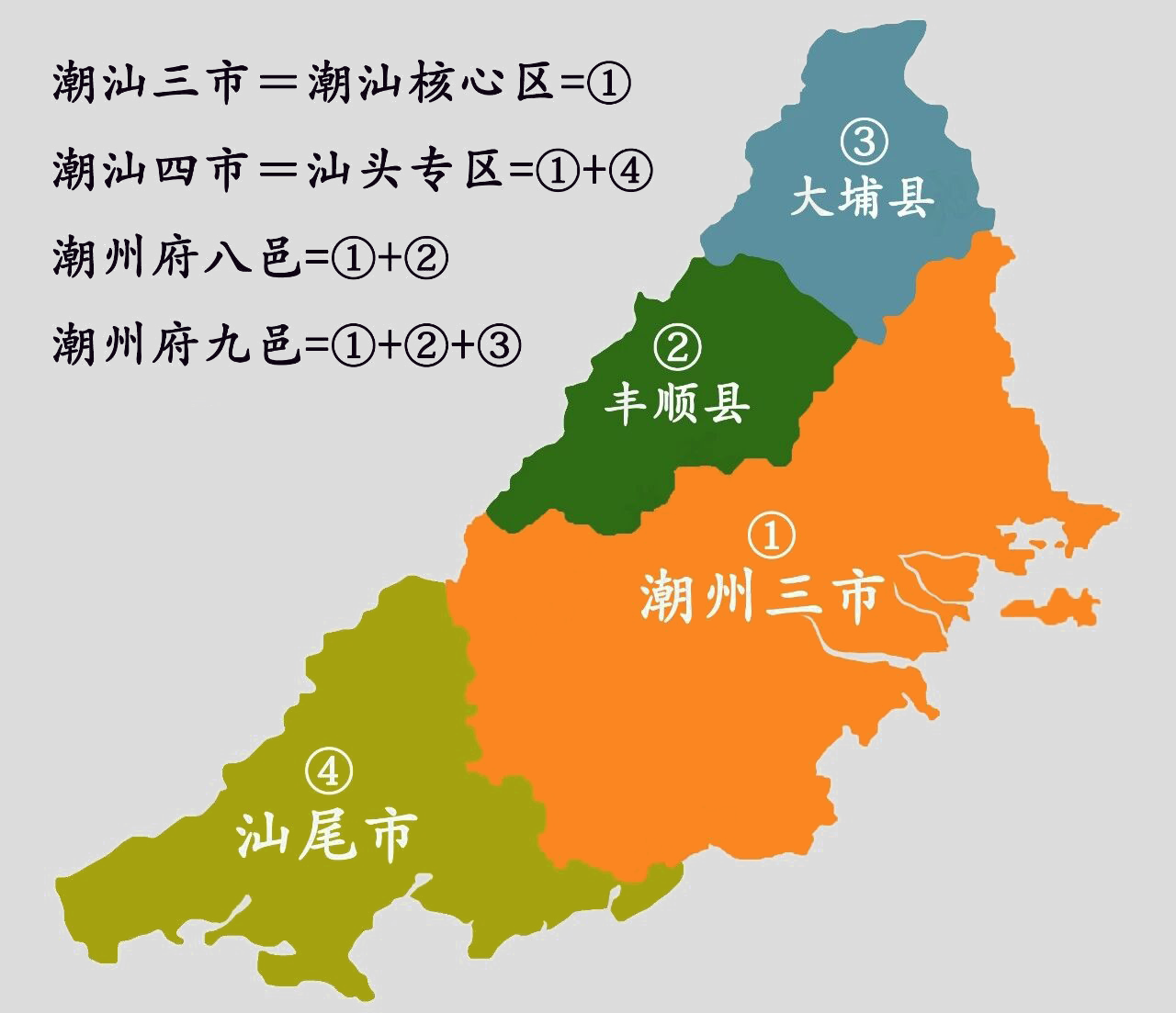 河洛语系·潮汕地区·地图 - 知乎
