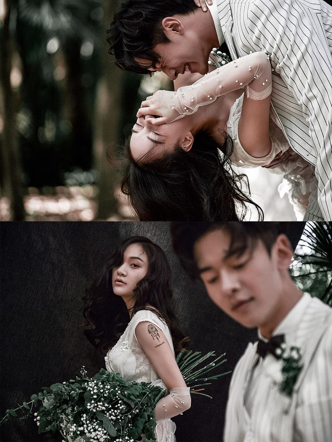 我的禁欲系森系婚纱照ins风满满