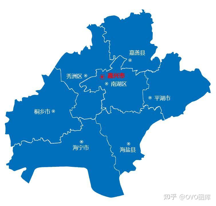 浙江省地图及地级市地图ppt可编辑模板