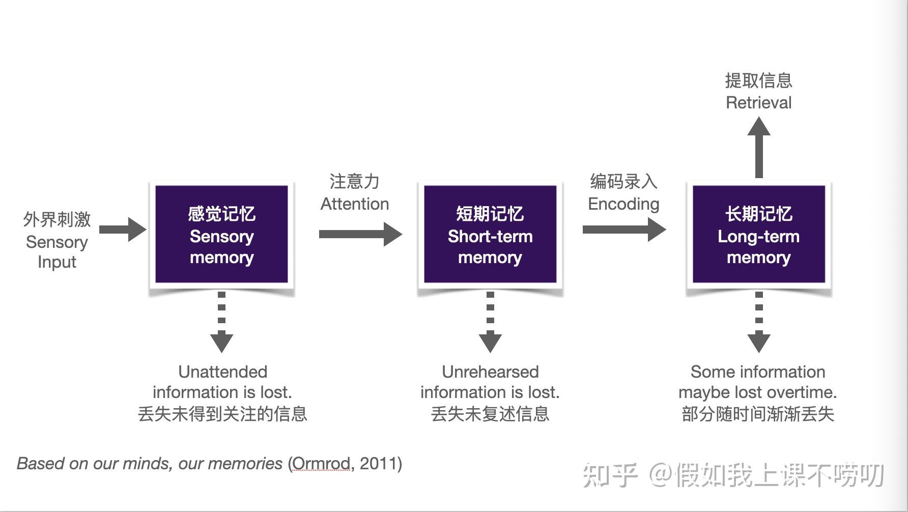 因为死记硬背的知识是储存在我们的短期记忆里面的 而真正掌握理解