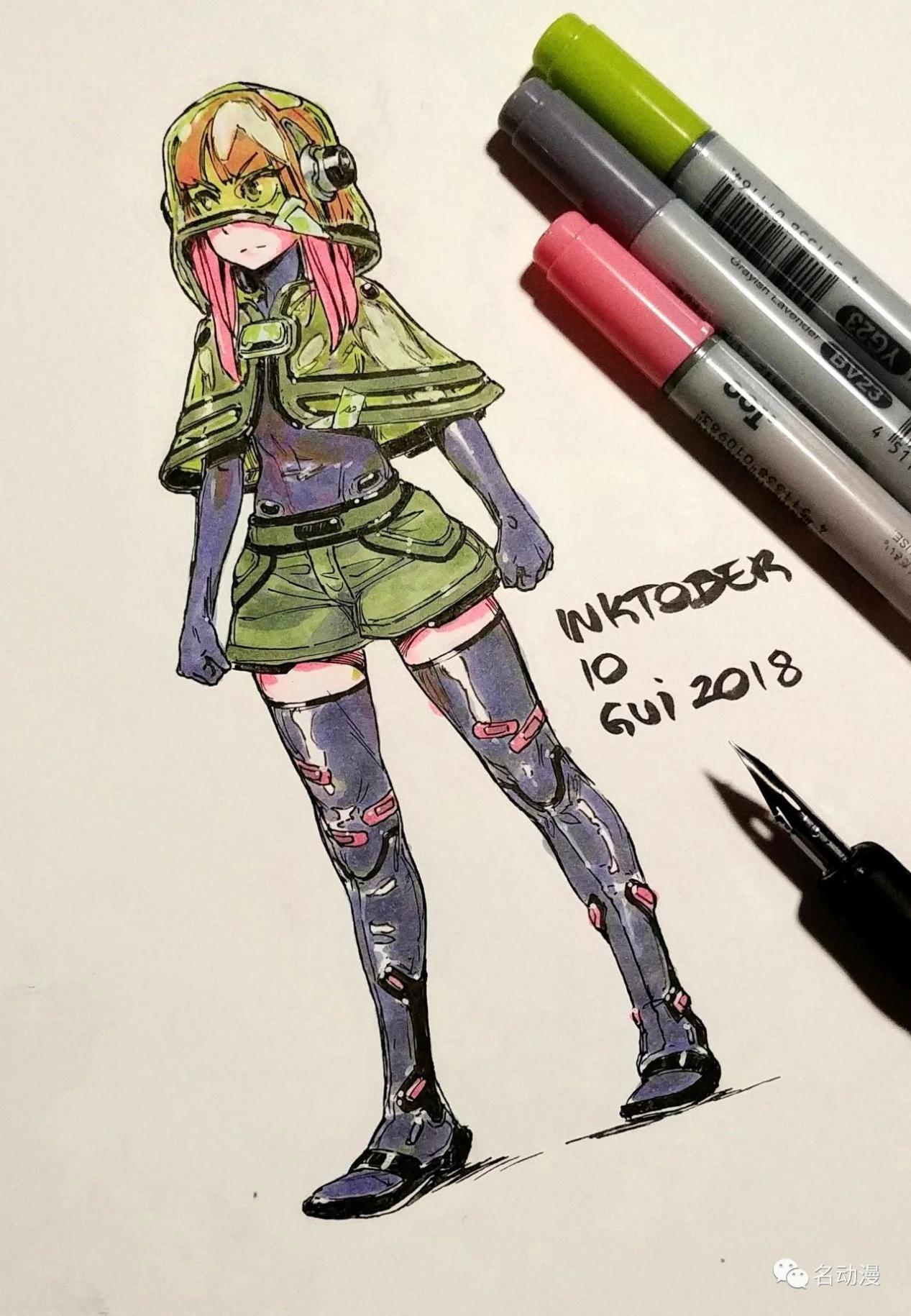 欧美插画师笔下的手绘角色设计即使放下数位板也能继续创作