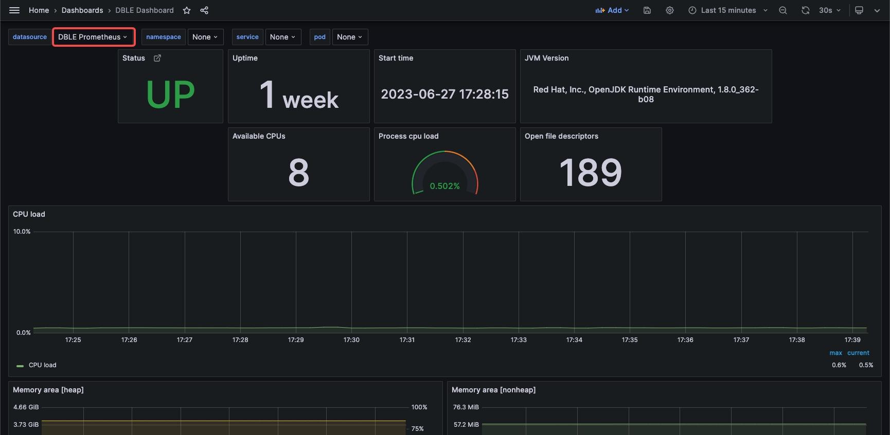 分布式如何搭建dble的jvm指标监控系统