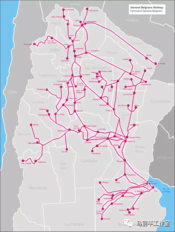 阿根廷铁路分布图图片