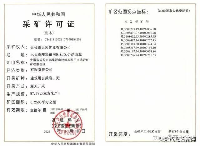 安徽天长市天岩矿业10亿拍得矿权 租地519亩开矿被举报