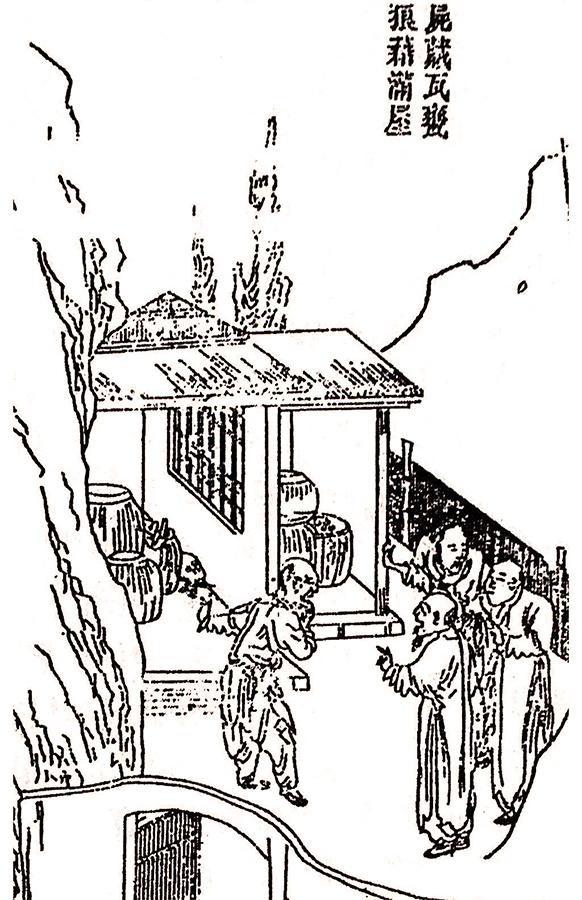 《晋灾泪尽图》,这幅是「尸藏瓦瓮,狼借满屋」。 《晋灾泪尽图》,这幅是「尸藏瓦瓮,狼借满屋」。