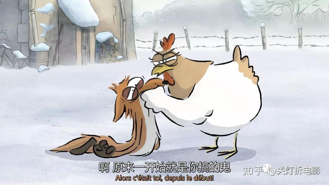 让狐狸一边培训母鸡们防火防盗防狐狸的各项绝招,一边扮演大坏狐狸言