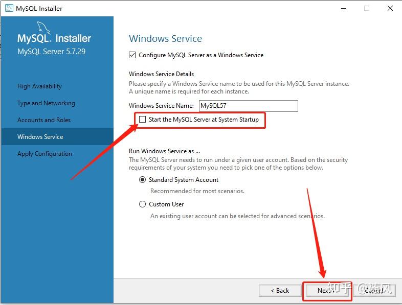 Mysql5 7 window 