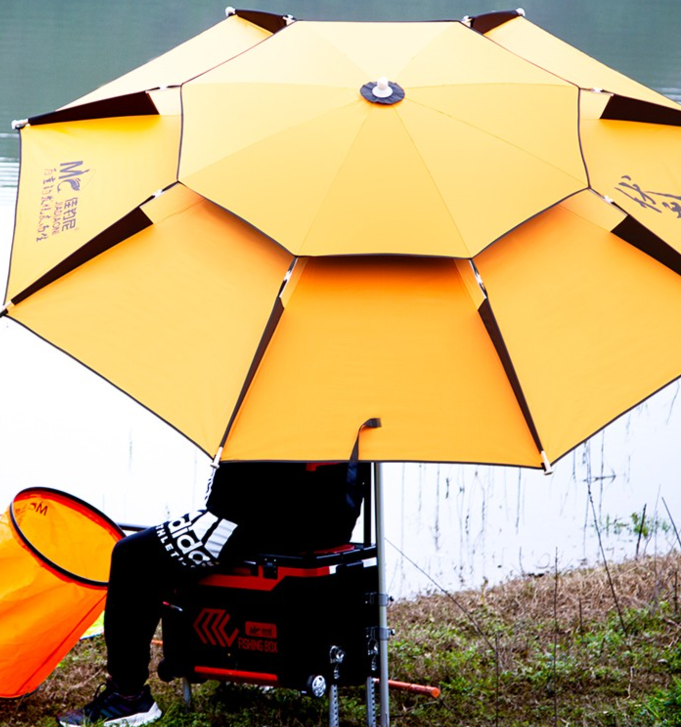户外便携式2.4米牛津银胶布透气遮阳沙滩伞带透明窗口户外钓鱼伞-阿里巴巴