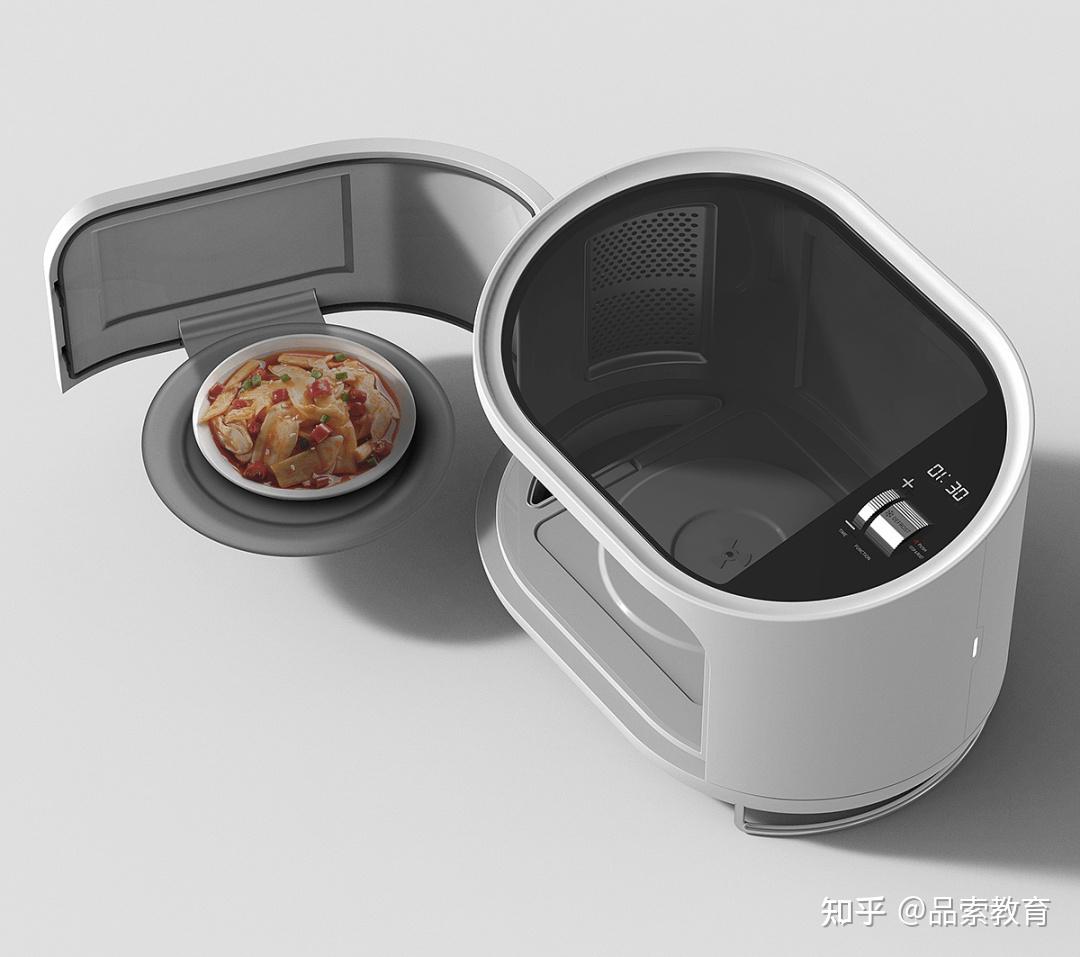 waiter 是一款颇贴心的小家电产品设计,被称为服务员式微波炉,3d