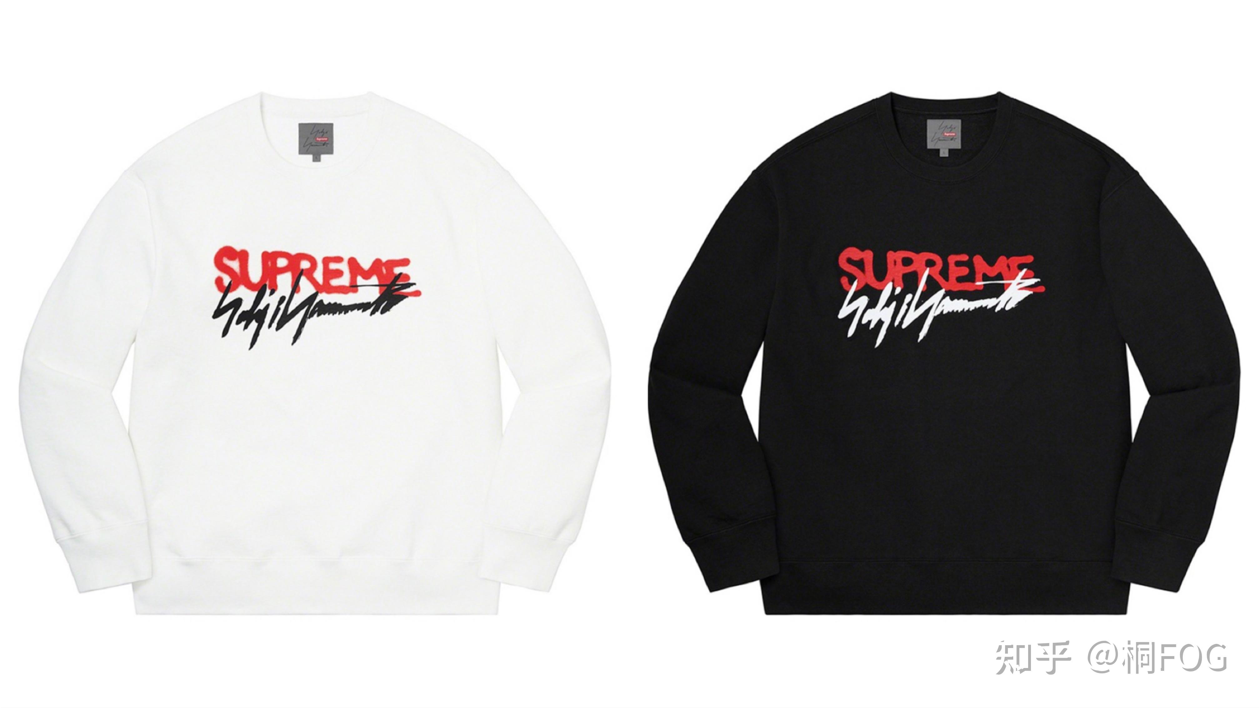 自主supreme联名yohjiyamamoto山本耀司圆领卫衣