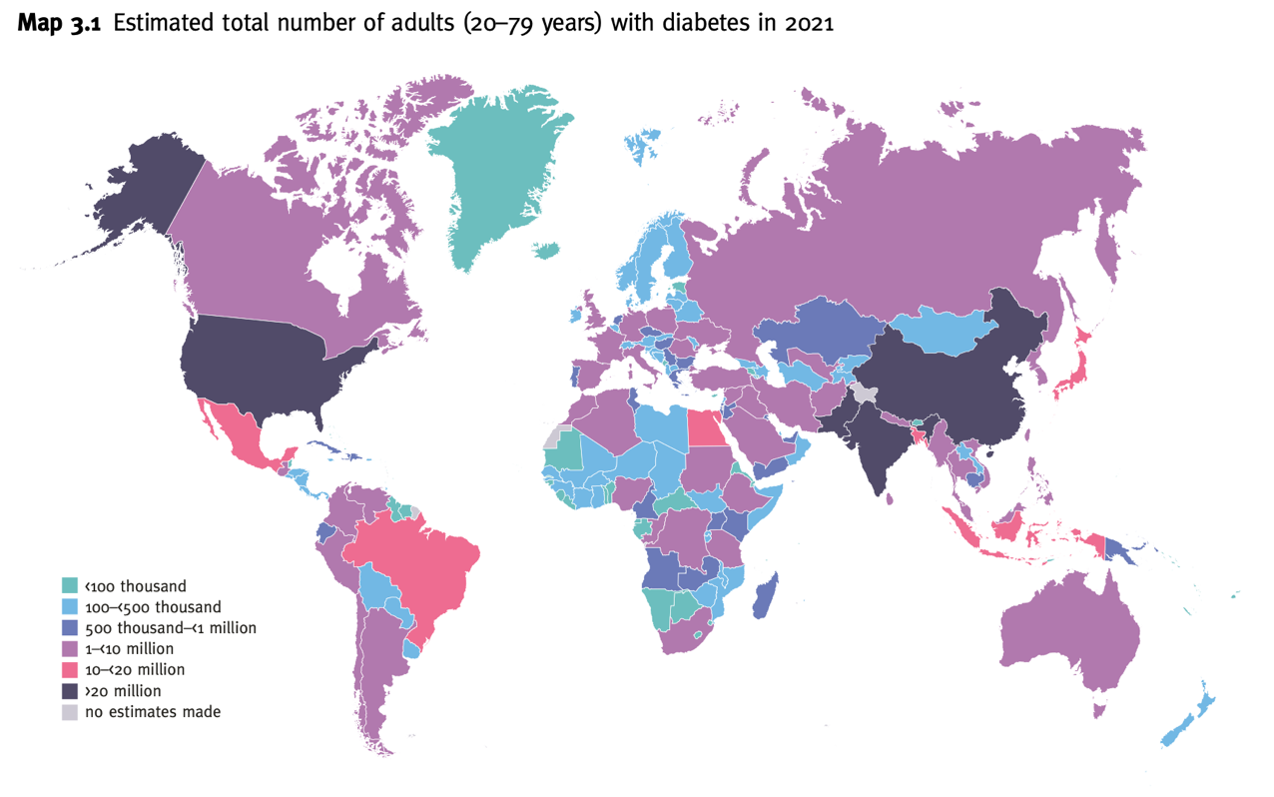 重磅！IDF 2021全球糖尿病地图(第10版)发布了! (多图表+超详细数据) 知乎