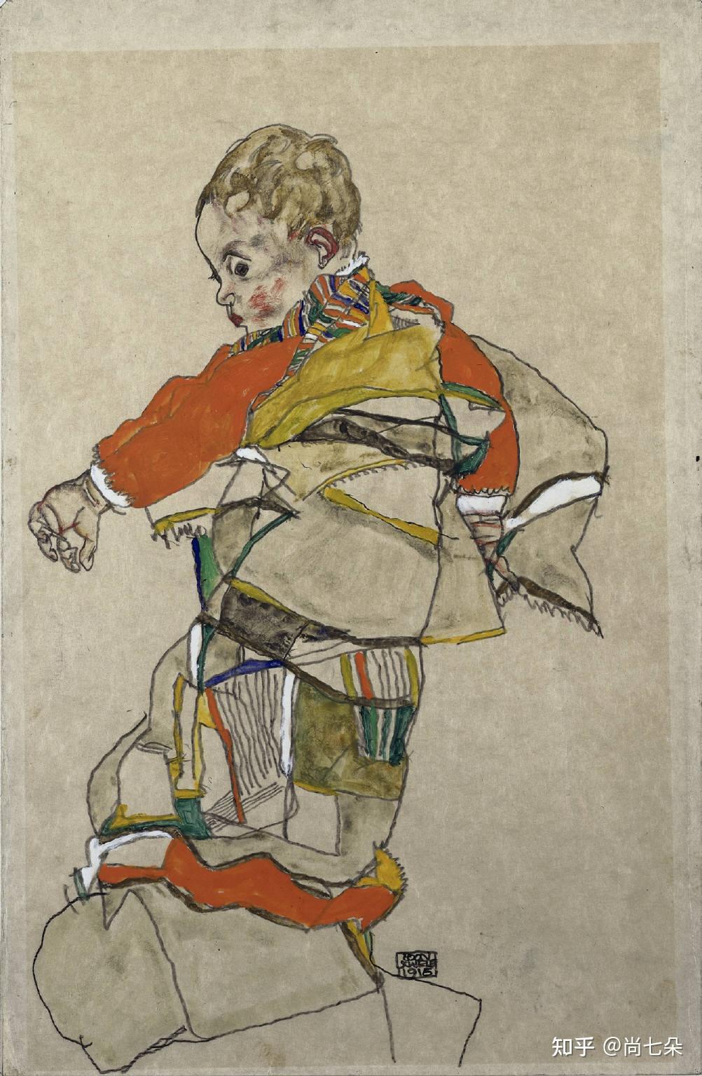 埃贡·席勒 表现主义油画资源美术资料绘画素材高清图片保存第二组 - 知乎