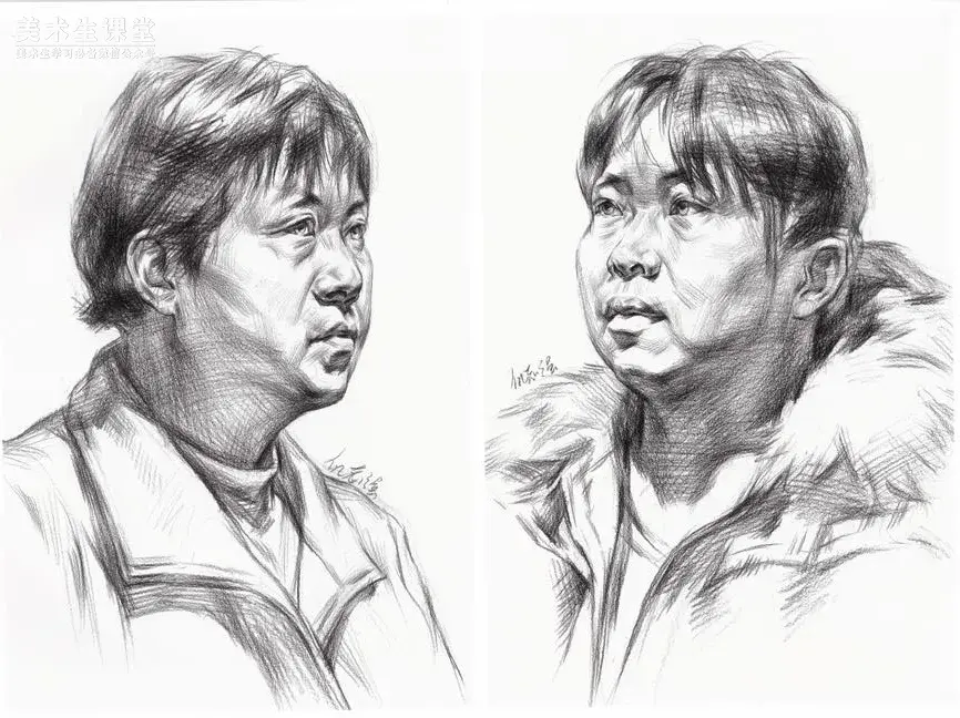 素描结构头像作品欣赏