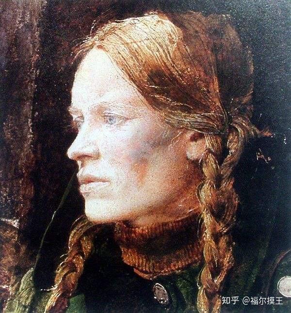 国内水彩画家侯安智在水彩画完全干透后,将蛋黄乳液刷在画作表面作为