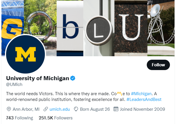 安娜堡分校08uf的主要twitter账号主要包括附属帐号的转发,如gators