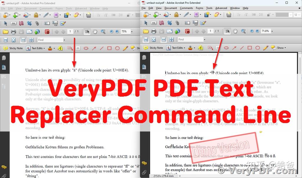 在 PDF 中轻松替换元音变化符号字符的方法——使用 VeryPDF PDF Text Replacer Command Line - 知乎