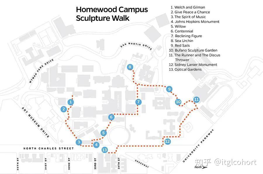霍普金斯校园里的那些雕塑们