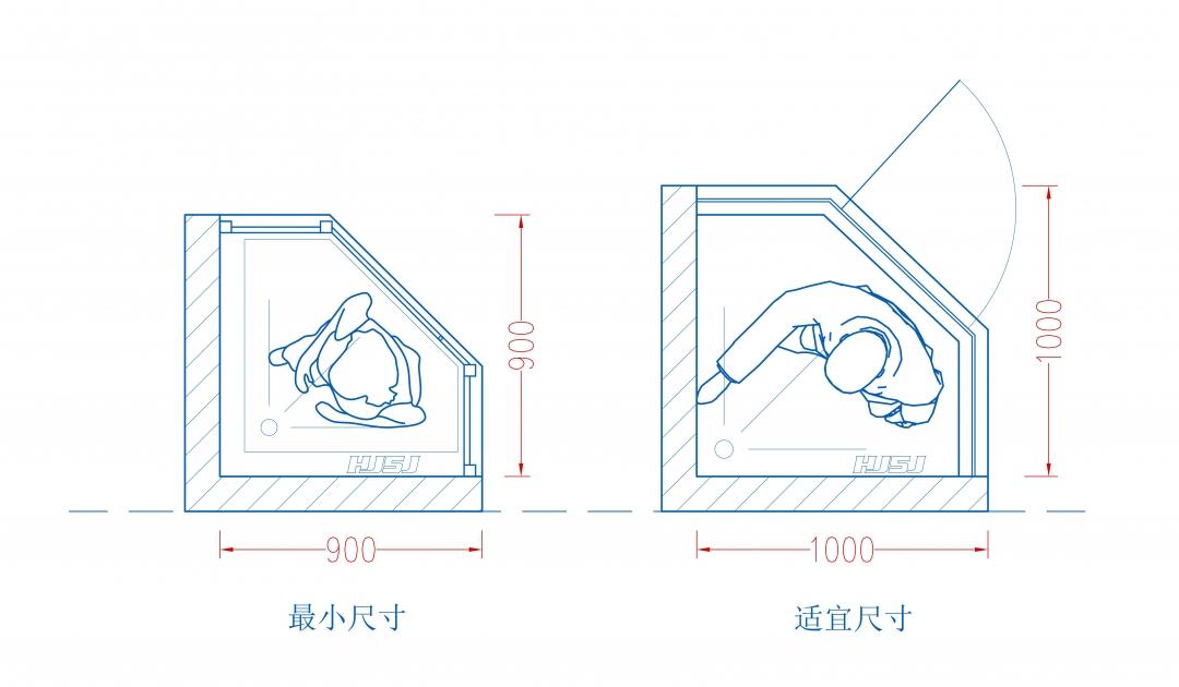 钻石型淋浴房尺寸图纸图片