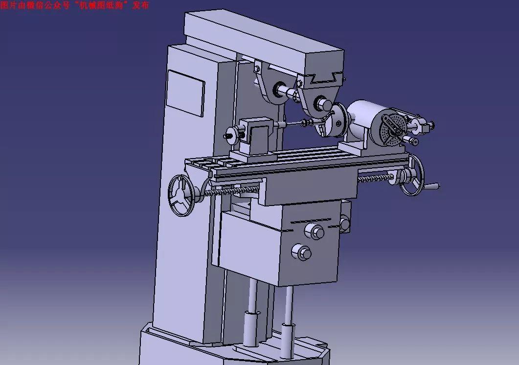 工程机械millingmachine铣床3d模型图纸
