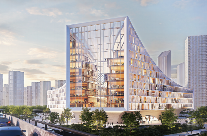 中国最大的图书馆之一:武汉图书馆新造型亮相