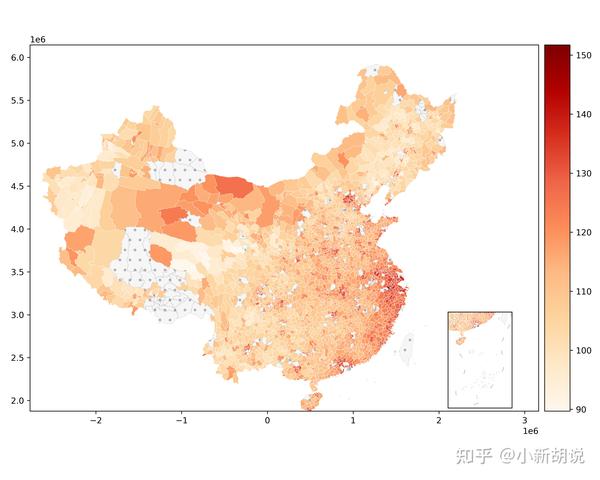 Python地图热力图可视化|以中国各区县数字普惠金融发展水平为例 - 知乎