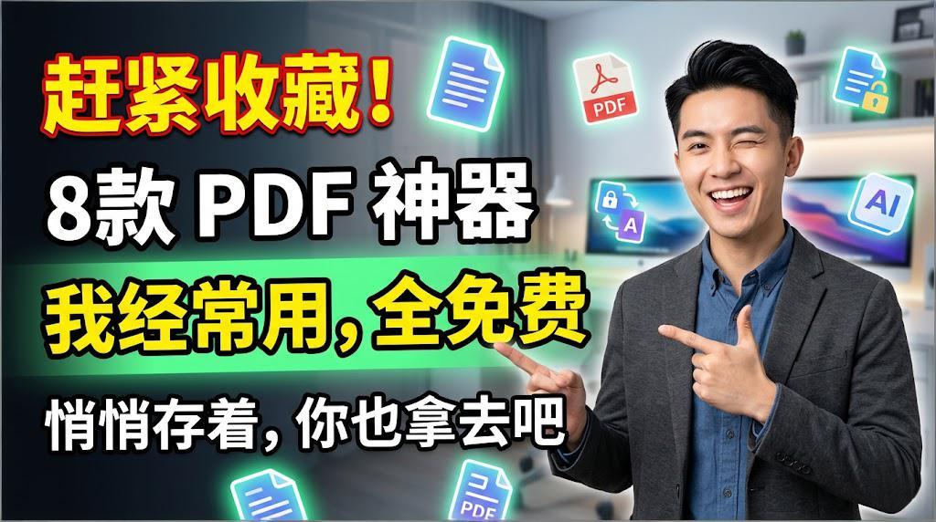 赶紧收藏!8款PDF神器我经常用,全免费,悄悄存着,你也拿去吧