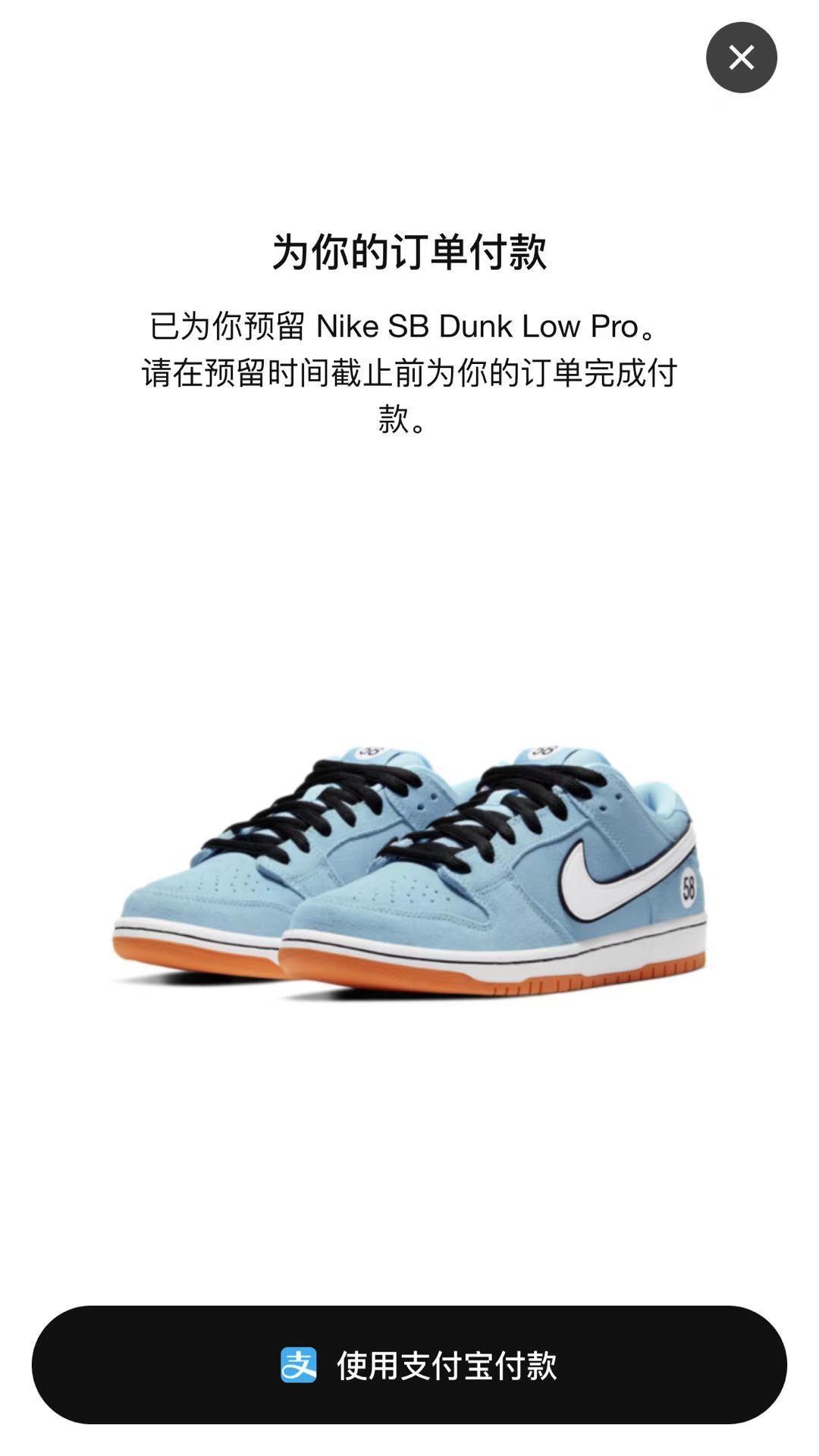 snkrs中签是什么样的