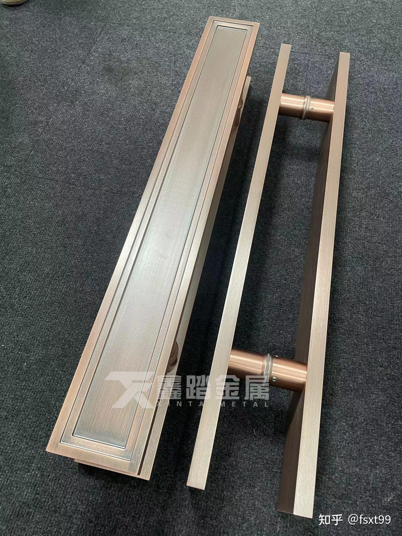 不锈钢拉丝仿古铜大门拉手