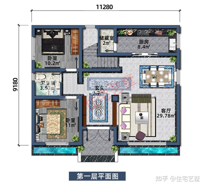 占地不足100平,造价20万起步,精选6套农村自建房户型 - 知乎