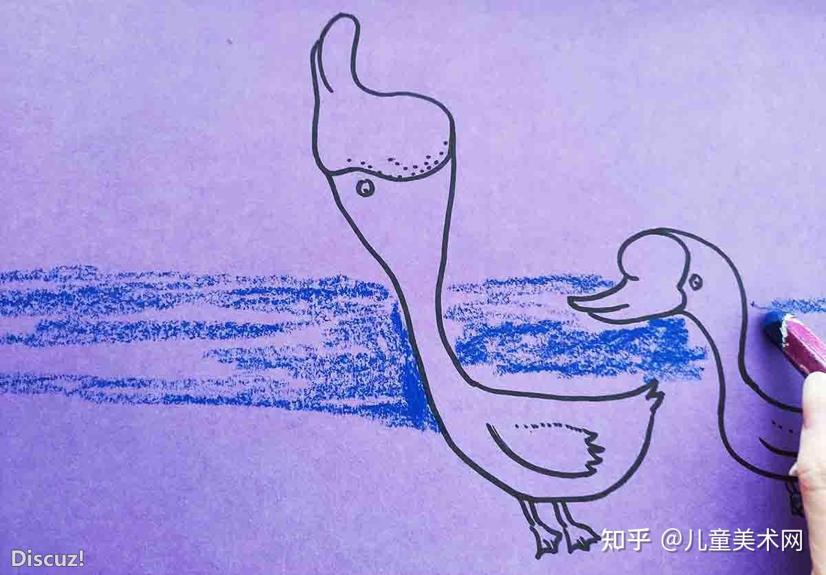 儿童简笔画图片教程 大鹅的画法 肉丁儿童网