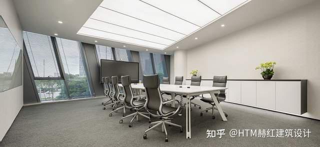 美的总部办公室装修设计效果图完工照_项目案例 - 赫红建筑设计 - 知乎