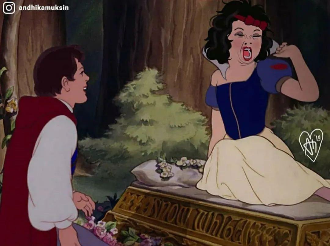 最初版“迪士尼公主与王子”还记得？老版公主很美丽、王子却粗糙_情侣