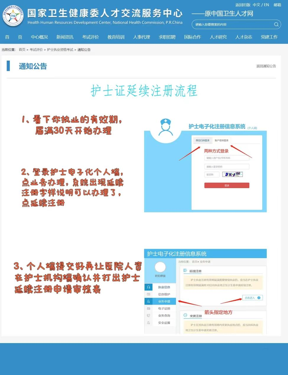 护士执业证到期了没有工作怎么延续注册?