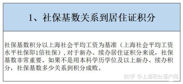 上海居住證積分社保基數申請1倍2倍3倍分別需要繳多少錢