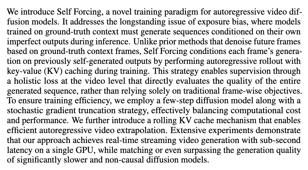 Self Forcing: Bridging the Train-Test Gap in Autoregressive Video ...