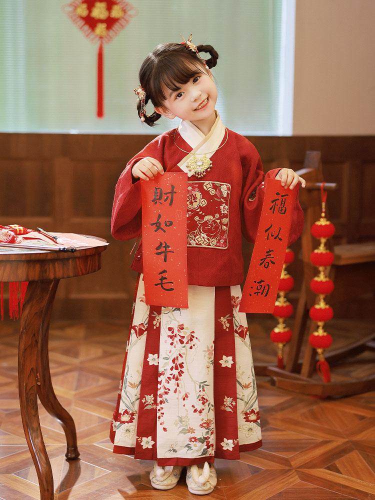 秋冬儿童汉服合集春节拜年也要穿得美美的
