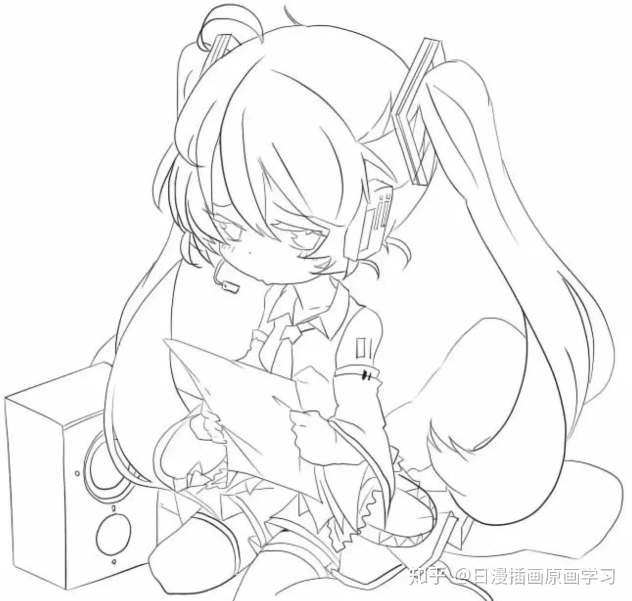 板绘初学者如何练习画线条为什么大佬的画的线稿那么干净流畅附带线稿