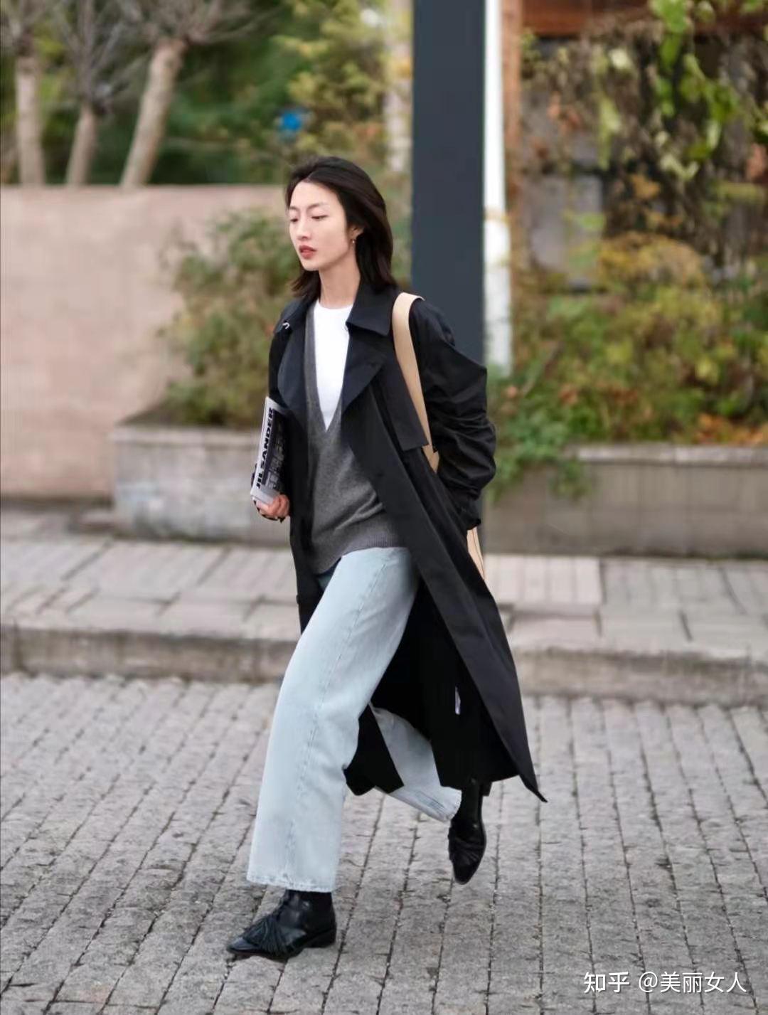 黑色风衣搭配什么裤子和鞋子好看 - 知乎