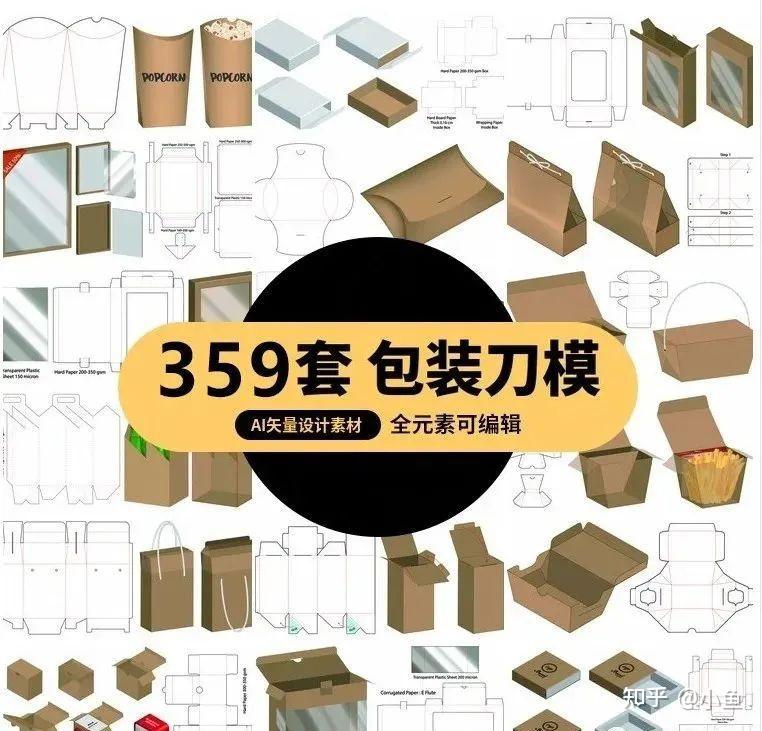 请问包装的刀版图怎么做?纯小白,不知从哪找教程? - 知乎