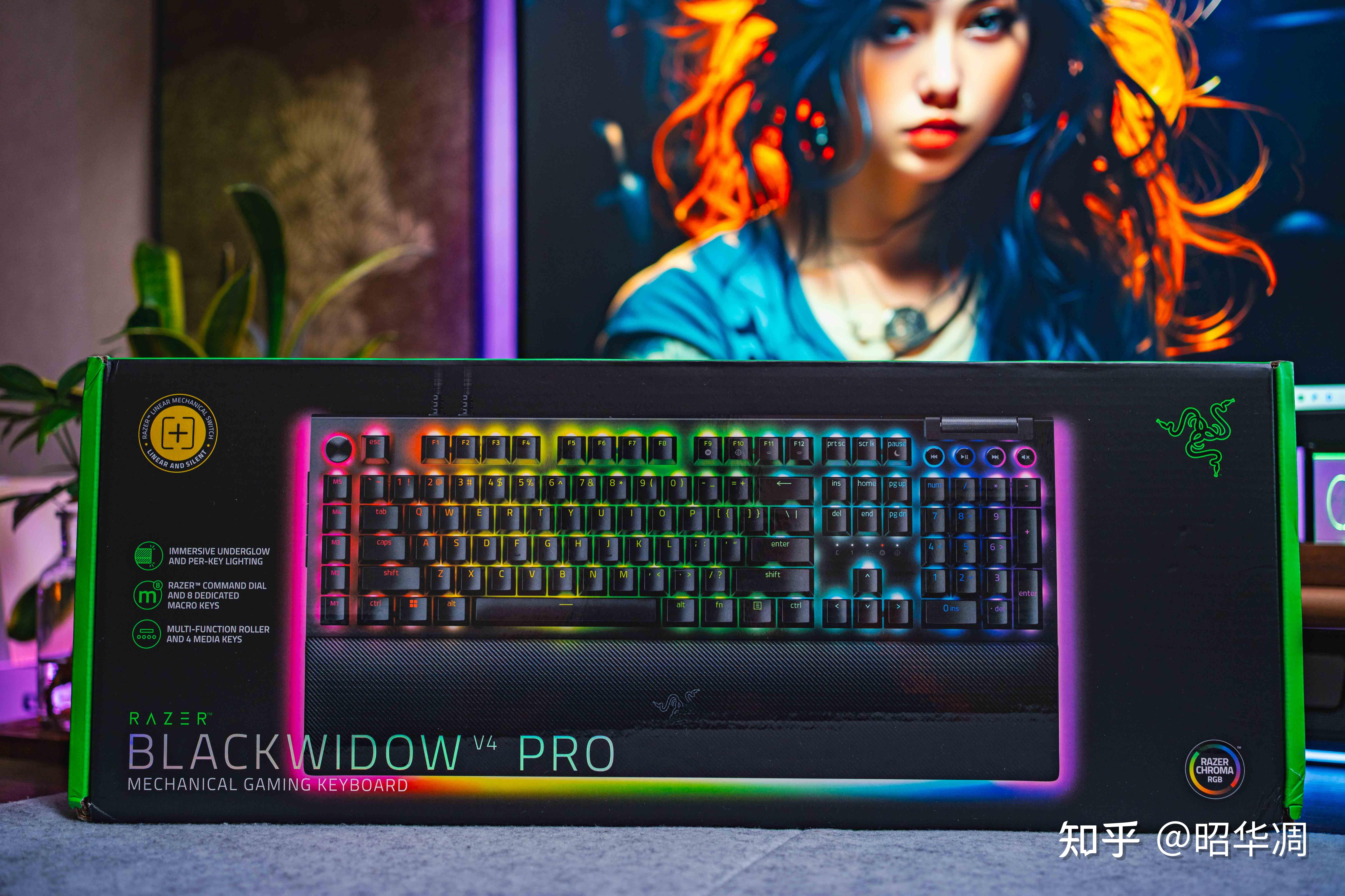 8000hz轮询炫酷灯效感受下灯厂旗舰的魅力丨雷蛇blackwidowv4专业版