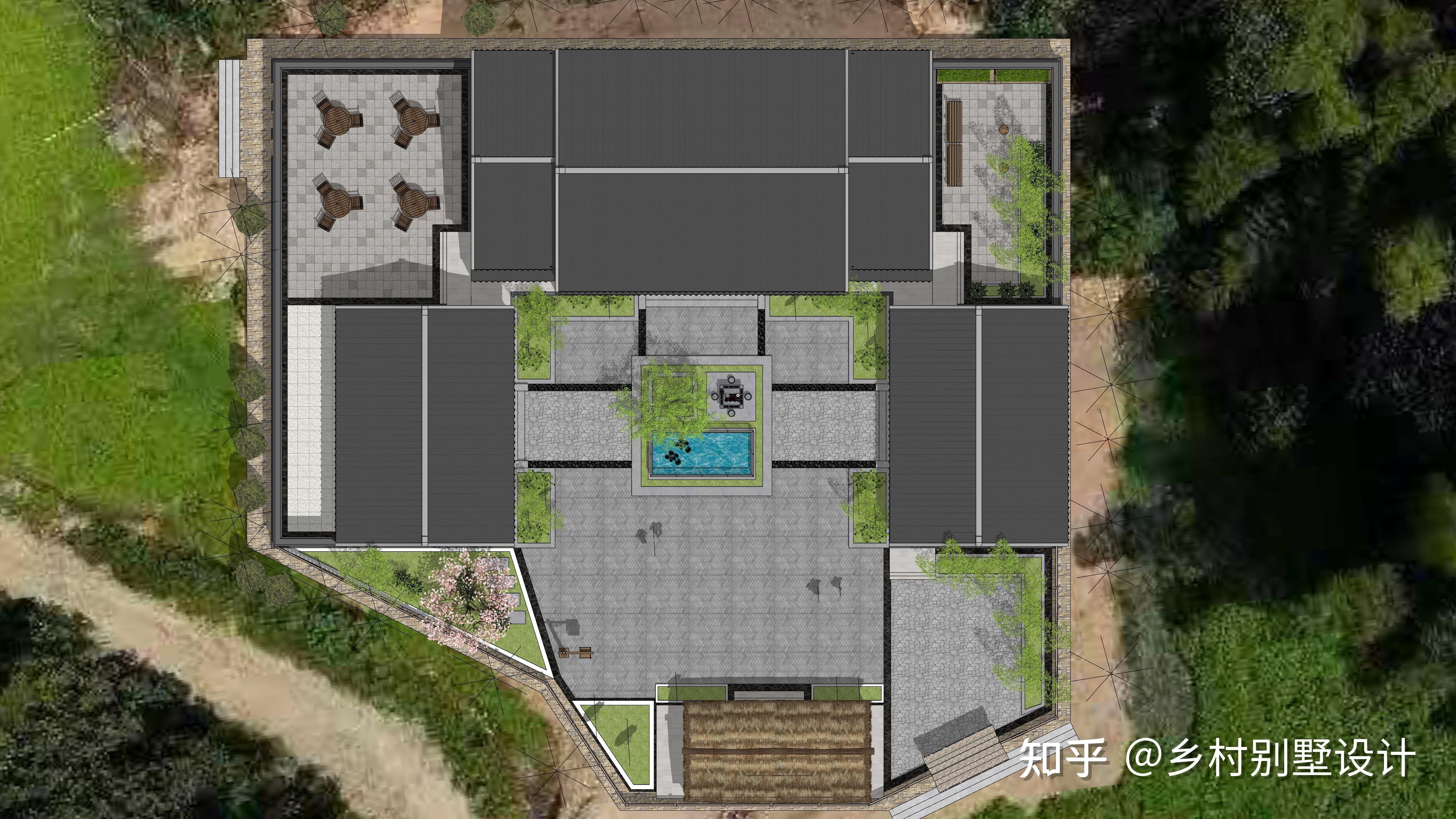 合院图库|双拼中式三合院,宽阔大场地,梦回古代建筑