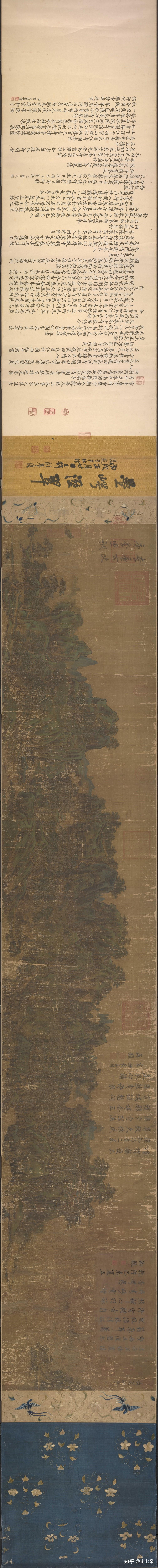 宋 李唐 长夏江寺图(全卷)绢本44x249北京南宋 李唐 晋文公复国图绢本