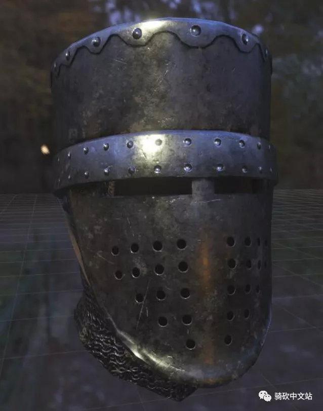 vescuvil, 1150-1200)覆面头盔,在后世演变为更知名的巨盔(great