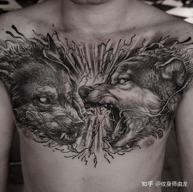 花胸纹身图案 - 知乎