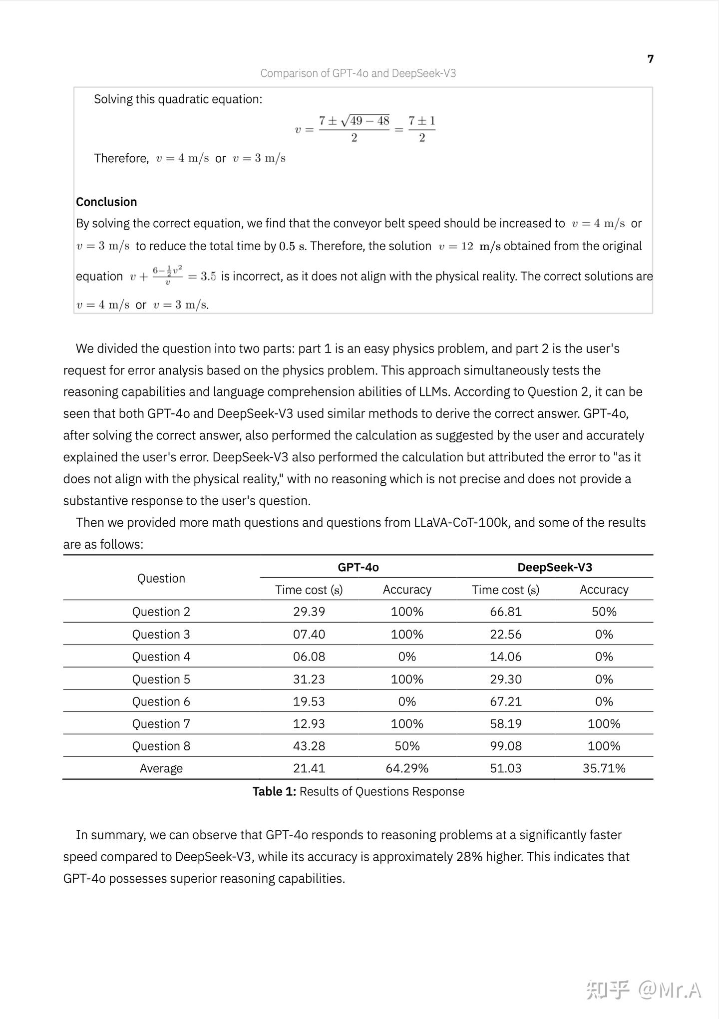 研究报告：The Comparison of Large Language Models GPT-4o and DeepSeek-V3 - 知乎